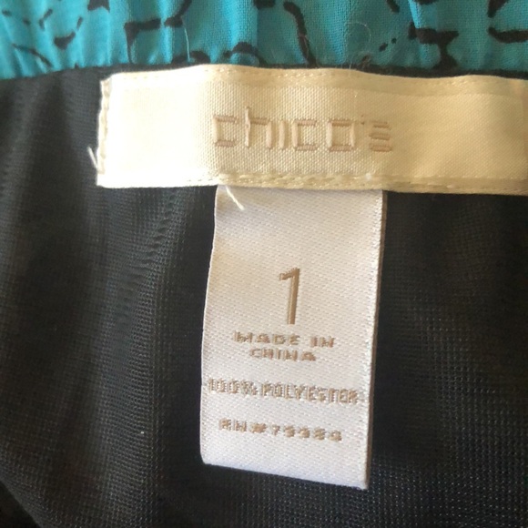 Chico's Majestic Blue Patchwork Boho Maxi Skirt 1 = M - Picture 7 of 8